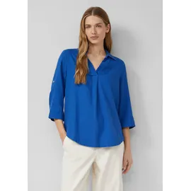 s.Oliver Leinenmix-Bluse mit 3/4-Ärmeln und Turn-up - blau - 46