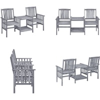 vidaXL Gartenstühle mit Teetisch 159x61x92 cm Massivholz Akazie - Bistro-Set - Bistro-Sets - Stühle Mit Teetisch - Stühle Mit Teetischen