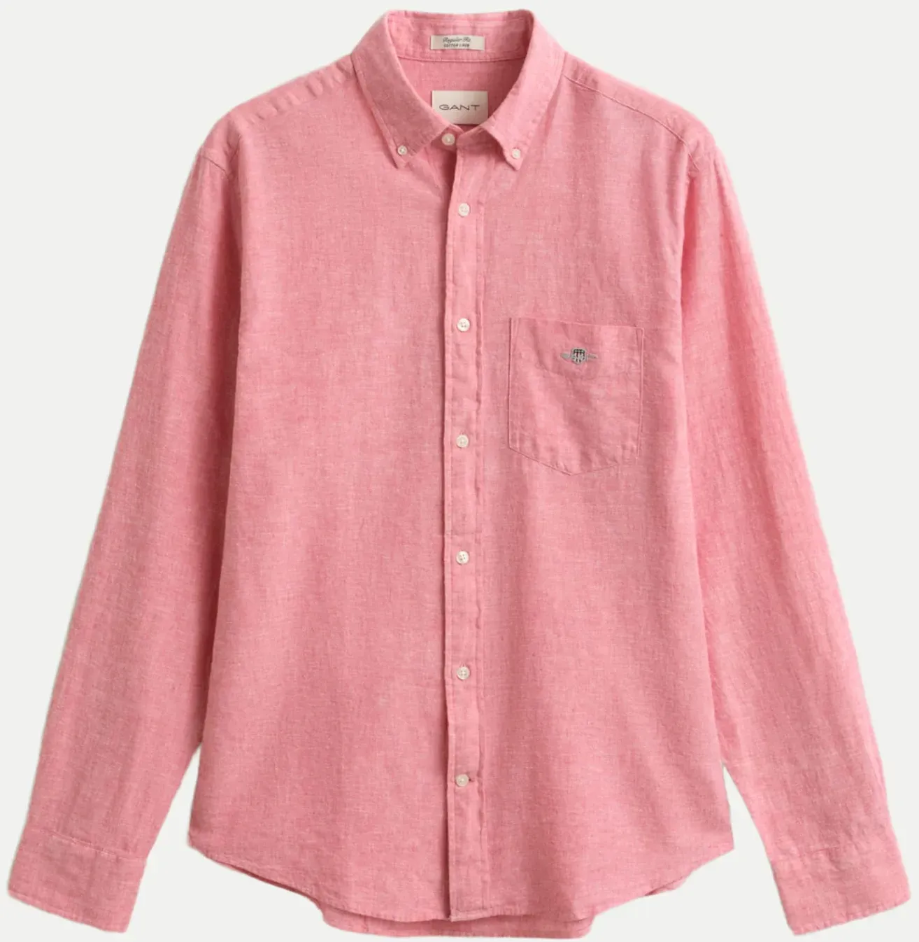 Leinenhemd Regular-Fit Rosa XXL