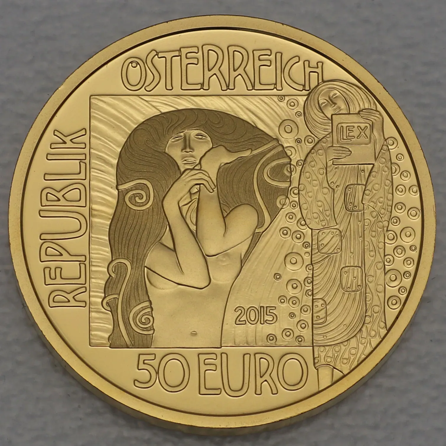 Goldmünze 50 Euro Medizin 2015 (PP) Klimt und seine Frauen (Österreich)