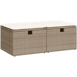 vidaXL Garten-Lounge-Set 2-tlg. beige