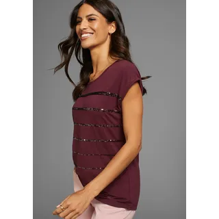 LAURA SCOTT T-Shirt in bordeaux-rot - Gr. 38,