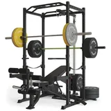 Atletica R5-Combat Power Rack | Squat Rack mit Vollausstattung | 213cm höhe schwarz No Size