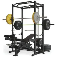 Atletica R5-Combat Power Rack | Squat Rack mit Vollausstattung | 213cm höhe schwarz No Size