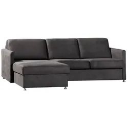 Schlafsofa Cleo Stoff Grau Dunkelgrau