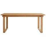 Tikamoon Esstisch Holztisch aus massiver Eiche 180x95 Sybille beige