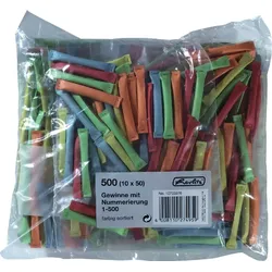 herlitz Lose: Gewinne 1-500 farbig sortiert VE=500 Stück