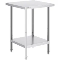 Vevor Arbeitstisch Edelstahl 61 x 61 x 86 cm Silber
