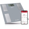 -SMART CONNECT, Bluetooth PersonenWaage - Krperanalyse Gewicht und BMI, Krperfettwaage, Bis zu 8 Benutzer - Grau
