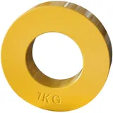 U/D Olympische fraktionelle Hantelscheibe, 0,2 kg ~ 1,0 kg, olympische Langhanteln, Krafttraining, Mikrobelastung, Bruchgewichte, Scheibe zur Überwindung von Plateaus, Gelb, 1 kg