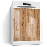 DEQORI Magnetfolie 'Natürliche Holztexturen', beschreibbar Spülmaschine Magnetmatte magnetisch Magnetfolie beige|braun 60 cm x 70 cm