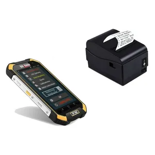 Blitzkasse Automatisierungssystem für Gastronomie: 5" IP68 (Stoßschutz, Wasserschutz) Kellnerterminal, Bondrucker