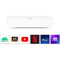 Homatics Box R Android TV 4K HD Mediaplayer (Chromecast, Google, Netflix, Disney+, Prime Video, Google Play Store, 4K UHD, HDR, 5GHz WiFi Bluetooth Sprachfernbedienung, Weiß)