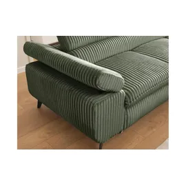 S-Style Ecksofa mit Schlaffunktion Bonnie ¦ grün ¦ Maße (cm): B: 275 H: 76