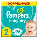 Pampers Baby-Dry Größe 2, 96 Windeln, bis zu 12 Stunden Rundum-Auslaufschutz, 4-8kg