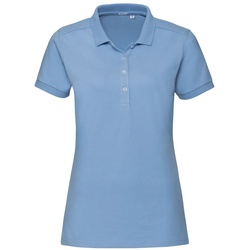 Russell Ladies Stretch Polo-Shirt Damen langer, schmaler Schnitt R-566F-0, sky, M