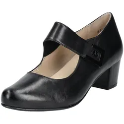 Pumps CAPRICE "Caprice Pumps Leder", Damen, Gr. 38, schwarz, Leder, casual, Schuhe