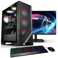 Kiebel PC Set Gaming mit 23.8 Zoll TFT Viper V AMD Ryzen 5 5600G, 16GB DDR4, AMD Vega Grafik, 1TB SSD, WLAN,
