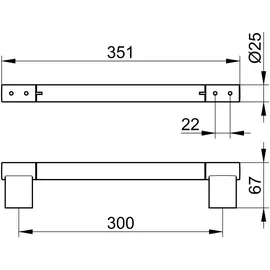 Keuco Plan Haltegriff 351 mm 14907010000 verchromt