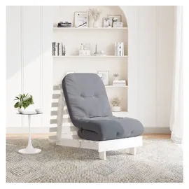 vidaXL Futon Schlafsofa mit Matratze Weiß 60x206x11 Massivholz Kiefer