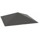 CHICFURN Pavillon-Ersatzdach Ersatzdach für Pavillon 3x3 m aus Oxford-Stoff, wasserabweisend, (Packung, Mit UPF30+ Schutz und 8 Entwässerungslöchern), Ersatzbezug für Pavillons, geeignet für Garten und Terrasse, Grau grau