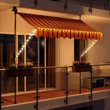 Swing&Harmonie LED Klemmmarkise 250 x 150 cm orange/schwarz