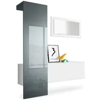 Vladon Carlton Garderobe 156x193x35 cm grau