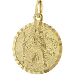 trendor 51955 Christophorus Gold 585 (14K) Schutzpatron Anhänger 16 mm