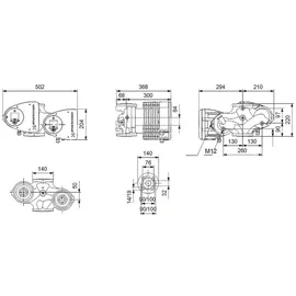 Grundfos Umwälzdoppelpumpe MAGNA3 D 32-120F, 220mm, DN 32, PN 6/10, 230 V