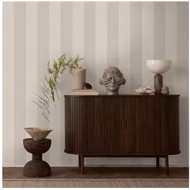 A.S. Création Vliestapete Pure Elegance Streifen Tapete Mustertapete Landhaus Landhaus, strukturiert, matt, (1 St), Vliestapete gestreift für Schlafzimmer Küche Wohnzimmer Streifen Flur beige|braun|grau