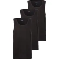 Boss Unterhemd »Tank Top 3P CO«, (Packung, 3 St.), mit Rippbündchen schwarz