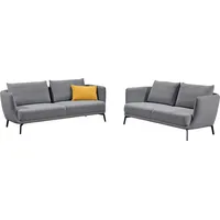 Sofa SCHÖNER WOHNEN-KOLLEKTION "Pearl" Sofas Gr. B/H/T: 190 cm x 85 cm x 91 cm, Flachgewebe TREND, grau (grey trend) wahlweise als 2,5- oder 3-Sitzer erhältlich