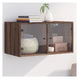vidaXL Wandschrank mit Glastüren Braun Eichen-Optik 68,5x37x35 cm - Braun