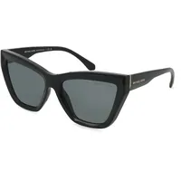 Michael Kors 0MK2211U DUBAI Damen-Sonnenbrille Vollrand Cateye Kunststoff-Gestell, Schwarz