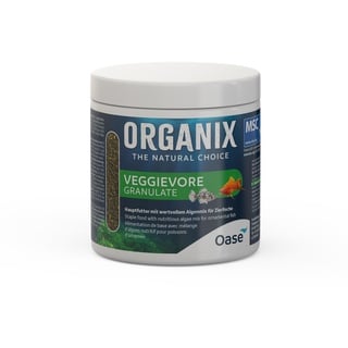 OASE ORGANIX Veggievore Granulate 500 ml - Fischfutter in Granulatform, für Aquarienfische, Hauptfutter für Zierfische, mit hohem Algenanteil