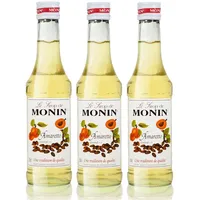 3x Monin Amaretto Sirup, 250 ml Flasche