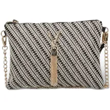 Valentino Divina Summer Crossover Bag Umhängetasche Baumwolle Black