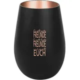 der-porzellan-laden Windlicht mit Gravur Glas Schwarz/Bronze