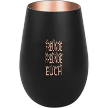 der-porzellan-laden Windlicht mit Gravur Glas Schwarz/Bronze