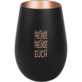 der-porzellan-laden Windlicht mit Gravur Glas Schwarz/Bronze