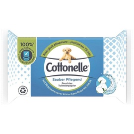 Cottonelle Feuchtes Toilettenpapier Sauber Pflegend 1-lagig, 42 Tücher