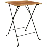 vidaXL Bistrotisch Klappbar 55x54x71 cm Massivholz Teak und Stahl