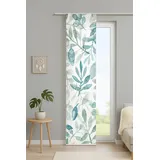 HOME WOHNIDEEN Schiebegardine HOME WOHNIDEEN "KAORI", petrol, B:60cm H:245cm, Polyester, Polyester, Gardinen, digital bedruckt