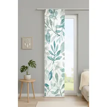HOME WOHNIDEEN Schiebegardine HOME WOHNIDEEN "KAORI", petrol, B:60cm H:245cm, Polyester, Polyester, Gardinen, digital bedruckt