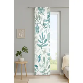 HOME WOHNIDEEN Schiebegardine HOME WOHNIDEEN "KAORI", petrol, B:60cm H:245cm, Polyester, Polyester, Gardinen, digital bedruckt