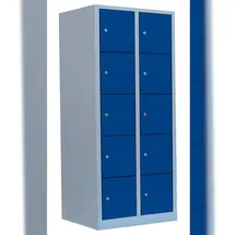 Steelboxx Schließfachschrank Stahl 1800 x 800 x 500 mm blau/grau 10 Fächer