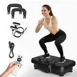 2026 Verbesserte Vibrationsplatte mit Zwei Motoren für Gewichtsabnahme, Ganzkörpertraining und Muskelaufbau, Vibration Plate mit 180 Stufen und 5 Modi, mit Bluetooth Maximalgewicht 150 kg