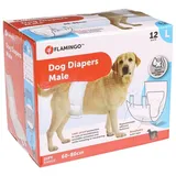 Flamingo Hundewindel Windeln Dipy für Rüden Größe: L Maße: 60-80 cm