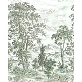 KOMAR Vliestapete Grün, Weiß, Bäume, 200x250 cm,