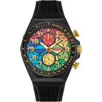 GUESS Multifunktionsuhr GUESS "D1", schwarz, Armbanduhren, Herren, Quarzuhr, Armbanduhr,